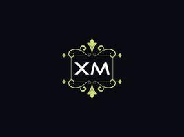 monogram luxe xm logo, minimaal xm luxe logo ontwerp vector