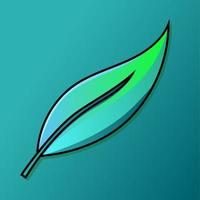 blad icoon vector geïsoleerd. groen turkoois bladeren van bomen en planten. elementen voor eco en bio logo's.