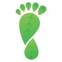 koolstof voetafdruk gemaakt van bladeren vector