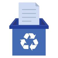 recycle teken papier verspilling doos vector