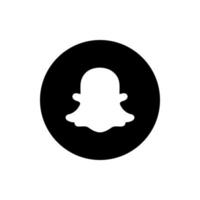 zwart snapchat logo vector, zwart snapchat icoon vector vrij vector