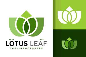 natuur lotus blad logo logos ontwerp element voorraad vector illustratie sjabloon