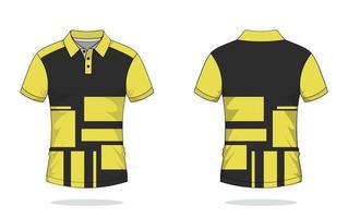 t-shirt polo ontwerp, geel sjabloon vector