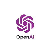 chatgpt logo, openai logo, ai chatbot, chatgpt kopiëren ruimte tekst, redactioneel vector illustratie