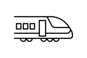 trein icoon illustratie. icoon verwant naar vervoer, toerisme, reizen. lijn icoon stijl. gemakkelijk vector ontwerp bewerkbare