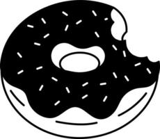 aardbei donut met beet Mark toetje icoon element illustratie halfvast transparant vector