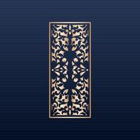 luxe sier- mandala ontwerp achtergrond in goud kleur -naadloos patroon - decoratie achtergrond - jali en laser snijdend naadloos patroon - aztec borders reeks - laser besnoeiing panelen vector