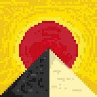 pixel kunst ontwerp van Super goed piramide van Gizeh in Egypte. vector