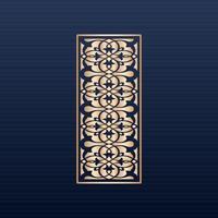 luxe sier- mandala ontwerp achtergrond in goud kleur -naadloos patroon - decoratie achtergrond - jali en laser snijdend naadloos patroon - aztec borders reeks - laser besnoeiing panelen vector