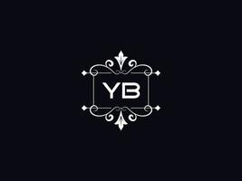 logotype yb luxe logo, abstract yb logo brief ontwerp vector