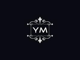 logotype ym luxe logo, abstract ym logo brief ontwerp vector