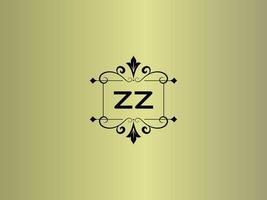 creatief zz logo afbeelding, premie zz luxe brief ontwerp vector