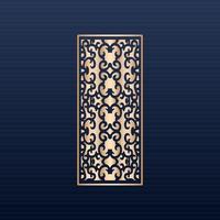 laser besnoeiing Islamitisch patroon - laser besnoeiing decoratief paneel reeks met kant patroon plein Sjablonen- decoratief laser besnoeiing panelen sjabloon met abstract textuur. meetkundig en bloemen laser snijdend cnc dxf vector