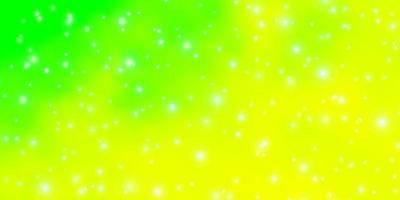lichtgroen, geel vectormalplaatje met neonsterren. vector