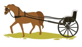 paard vervoer in oude keer, wijnoogst vervoer vector