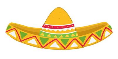 Mexicaans hoed met ornamenten, sombrero hoofddeksels met decor vector