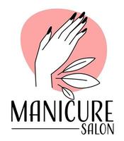 manicure en pedicure salon, pedicure etiket of schoonheid salon vector