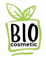 bio cosmetica, biologisch en gezond behandeling icoon vector