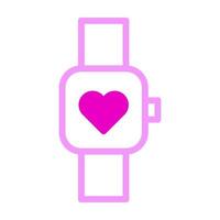 klok icoon duotoon roze stijl Valentijn illustratie vector element en symbool perfect.