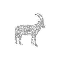 single een lijn tekening van schattig antilope abstract kunst. doorlopend lijn trek grafisch ontwerp vector illustratie van behendig antilope voor icoon, symbool, bedrijf logo, mascotte, poster muur decor