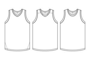 basketbal Jersey mockup vector lijn kunst