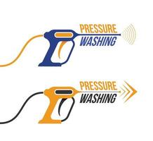 druk het wassen logo. druk het wassen onderhoud logo. vector