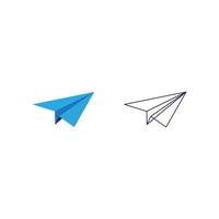 papier vliegtuig icoon vector illustratie