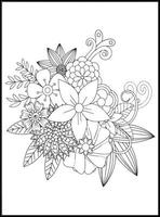 doodles bloemen kleur Pagina's vector