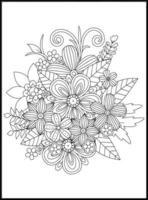 doodles bloemen kleur Pagina's vector