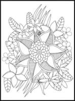 doodles bloemen kleur Pagina's vector