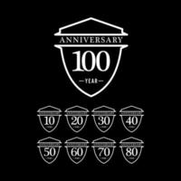 100 jaar verjaardag viering nummer tekst vector sjabloon ontwerp illustratie