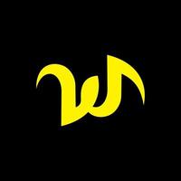 eerste w logo icoon ontwerp sjabloon. brieven vector logo Aan donker achtergrond.