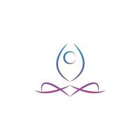 yoga logo abstract ontwerp vector sjabloon. lotus houding icoon logo illustratie.
