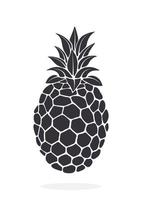 silhouet icoon van ananas vector