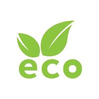 eco groen blad icoon bio natuur groen eco symbool voor web en business vector