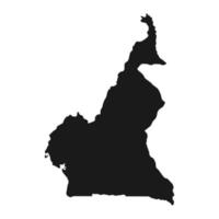 zeer gedetailleerde kaart van Kameroen met randen geïsoleerd op de achtergrond vector