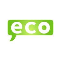 eco groen wolk toespraak bubbel icoon bio natuur groen eco symbool voor web en bedrijf vector