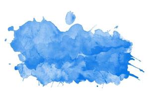 blauwe aquarel splash vector sjabloon