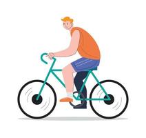 karakter mensen rijden fiets vector illustratie