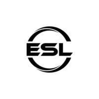 esl brief logo ontwerp in illustratie. vector logo, schoonschrift ontwerpen voor logo, poster, uitnodiging, enz.