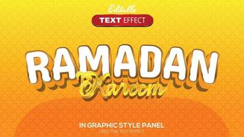 print3d bewerkbare tekst effect Ramadan thema vector