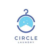 wasserij cirkel lijn meetkundig abstract wassen bubbel zeep schoonmaakster logo ontwerp icoon illustratie sjabloon vector