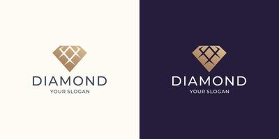 symbool van diamant edelsteen logo sjabloon concept ontwerp. vector