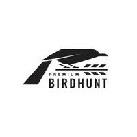 vogel en vermijden pijl jacht vrijheid geïsoleerd logo ontwerp icoon illustratie sjabloon vector