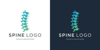 creatief chiropractie concept logo ontwerp sjabloon. vector