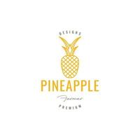 ananas vers fruit lijn hipster gekleurde meetkundig logo ontwerp vector icoon illustratie sjabloon