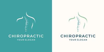 creatief chiropractie concept logo ontwerp sjabloon. vector