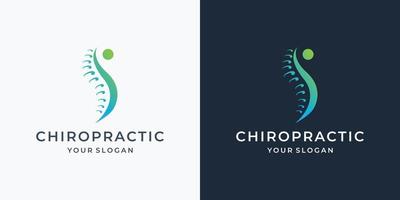 chiropractie, massage, terug pijn en osteopathie icoon logo ontwerp sjabloon vector