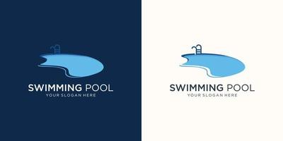 zwemmen zwembad gemakkelijk logo icoon teken symbool ontwerp concept. vector illustratie