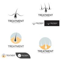 haar- behandeling logo haar- transplantatie embleem, verwijdering: logo vector beeld ontwerp illustratie